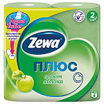 Туалетная бумага ZEWA Плюс 2-х слойная 4 рулона Яблоко